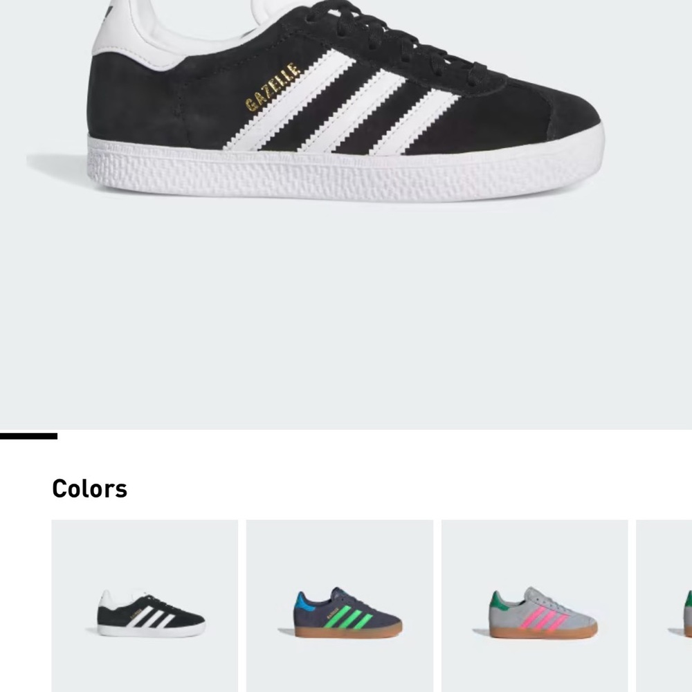 Adidas Gazelle Black and White Shoes